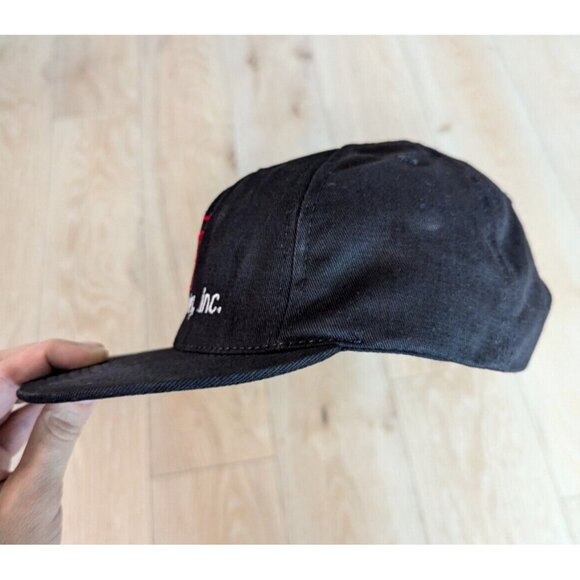 Vintage 90s Black Embroidred Auburn Foundry Club 5 Panel Snapback / USA Made - Picture 2 of 6